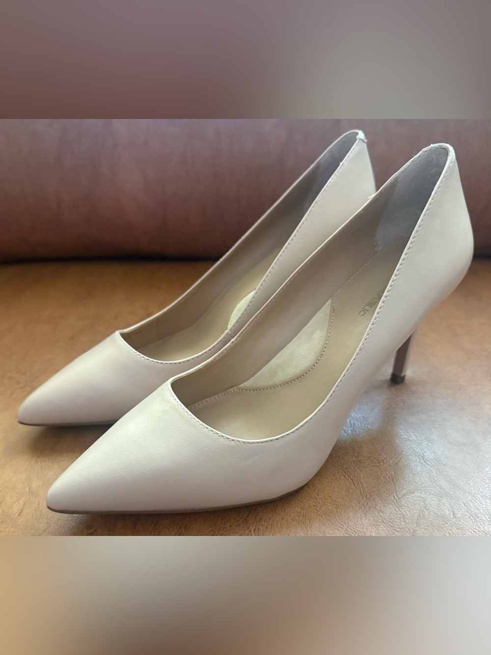 Banana Republic Delphine Nude Pointed Toe Stiletto Pumps Heels 8.5M - Picture 2 of 10